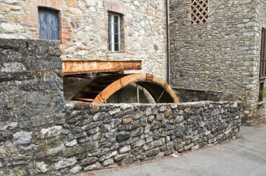 alleyway. Bobbio. Emilia-Romagna. İtalya.