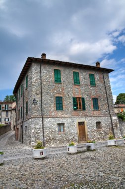 alleyway. Bobbio. Emilia-Romagna. İtalya.