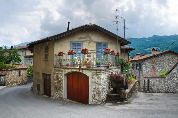 Veduta di Bobbio. Emilia-Romagna. Italia . — Foto Stock