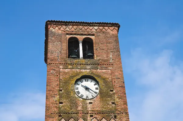 Torre del reloj. Vigolo Marchese. Emilia-Romaña. Italia . —  Fotos de Stock