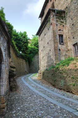 alleyway. castell'arquato. Emilia-Romagna. İtalya.