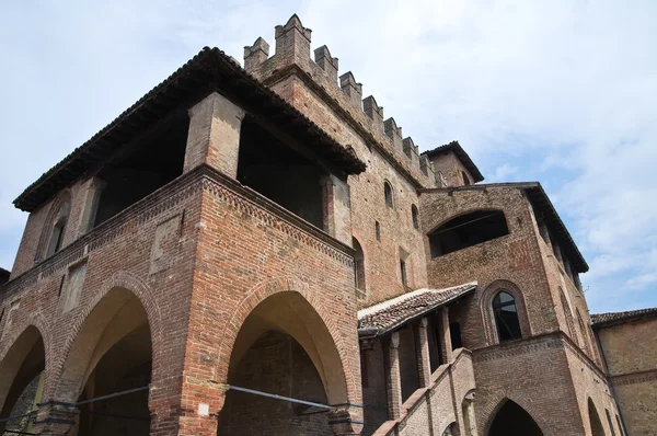 Podestà 's Palast. Castell 'arquato. Emilia-Romagna. Italien. — Stockfoto