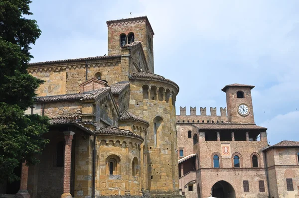 Vista de Castell 'arquato. Emilia-Romagna. Itália . — Fotografia de Stock