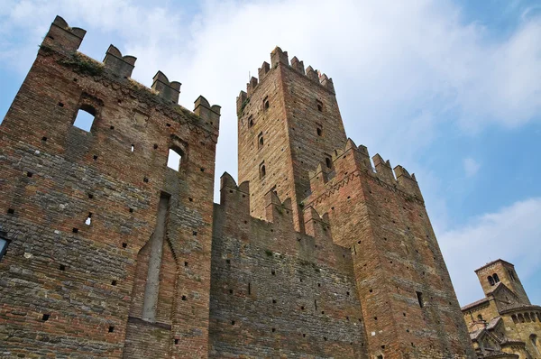 Visconti castle. castell'arquato. Emilia-Romagna. İtalya. — Stockfoto