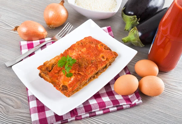 stock image Eggplant Parmigiana.