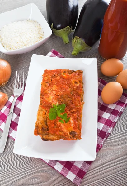 Eggplant Parmigiana. — Stockfoto