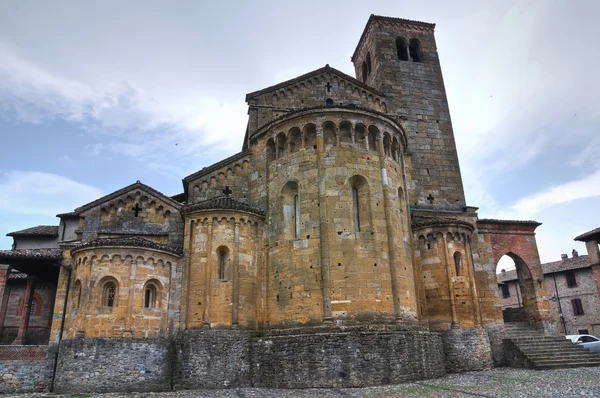 Collegiata Church. Castell'Arquato. Emilia-Romagna. Italia . — Foto Stock