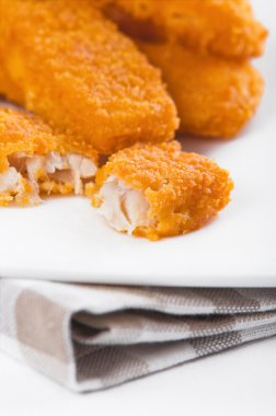 Fried fish sticks. Bastoncini di pesce. clipart