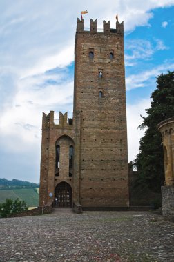 Visconti castle. castell'arquato. Emilia-Romagna. İtalya.