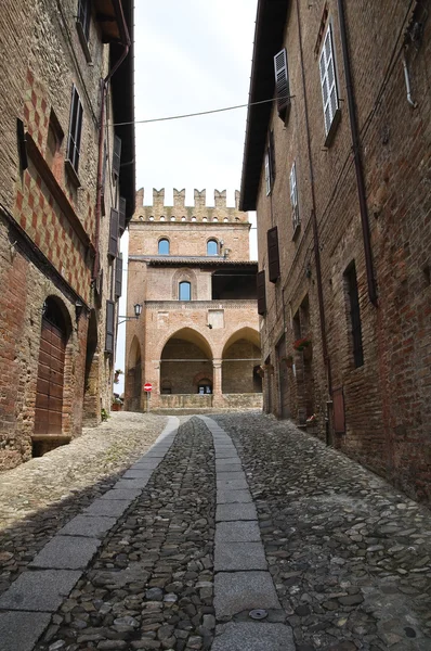 小巷。castell'arquato。艾米利亚-罗马涅区。意大利. — 图库照片