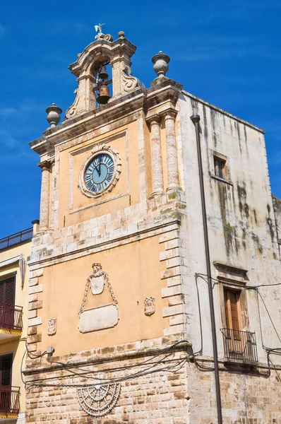 시계탑입니다. 아쿠아 비 바 델 기사입니다. 풀리아입니다. 이탈리아. — 스톡 사진