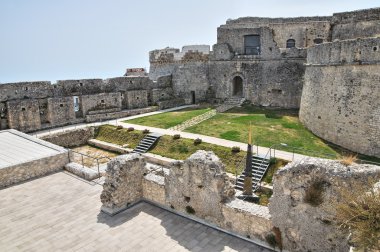 monte sant'angelo Kalesi. Puglia. İtalya.