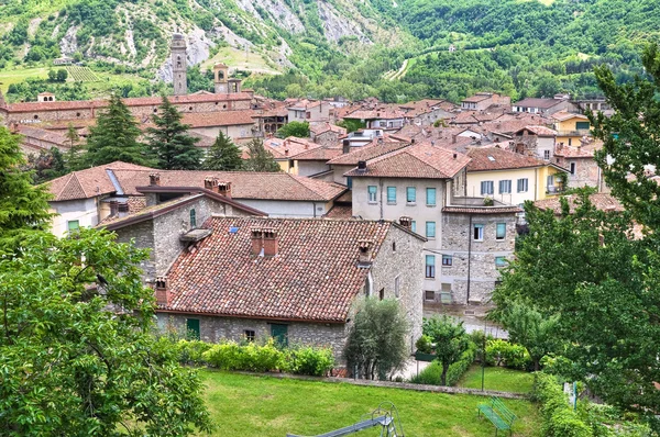 Panoramic view of Bobbio. Emilia-Romagna. Italy. — Stock Photo, Image