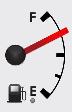 Detailed Gas tank almost Full - illustration design clipart