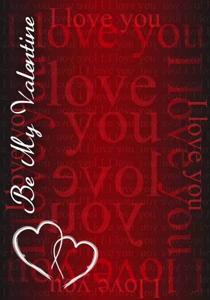 Olmak benim valentine - seni seviyorum kartı illüstrasyon tasarımı — Stok fotoğraf