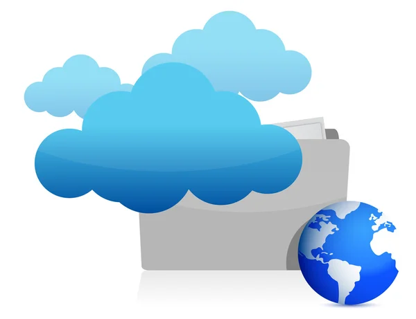 Cloud computing information konceptdesign illustration — Stockfoto