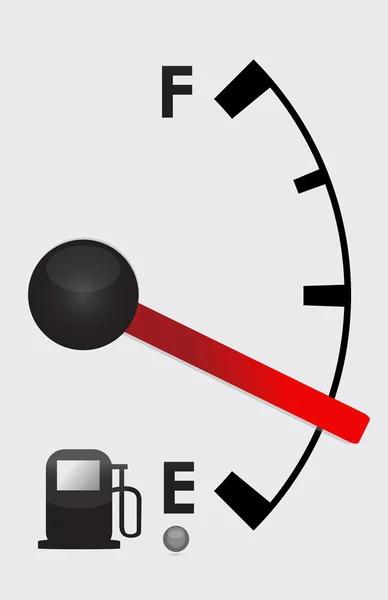 Detailed Gas tank almost empty - illustration design — Stock Photo, Image