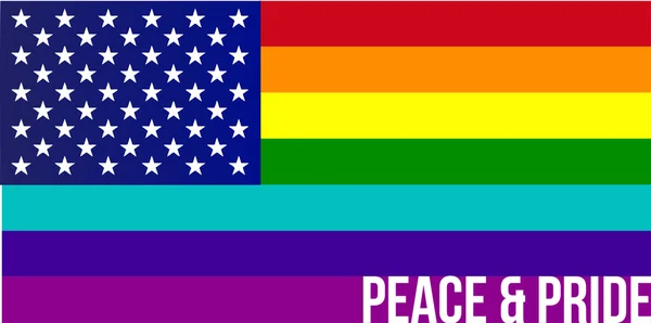 Флаг радуги иллюстрации США — стоковое фото