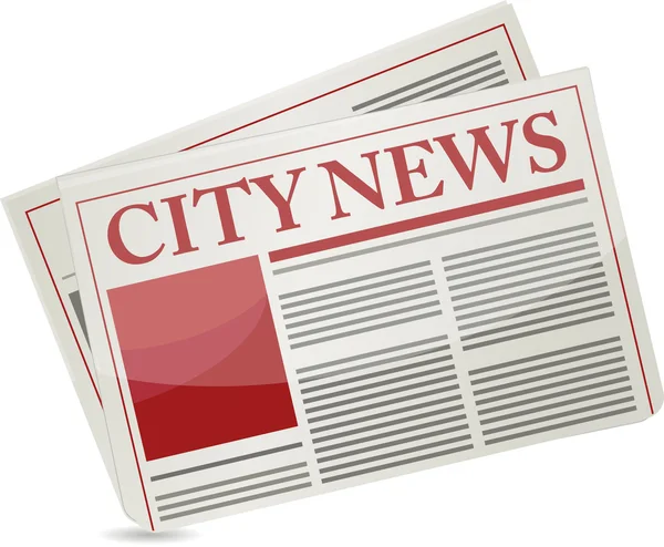 City news newspaper illustration design over a white background — Stock Photo, Image