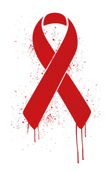 AIDS şerit işareti illüstrasyon tasarımı beyaz arka plan üzerinde — Stok fotoğraf