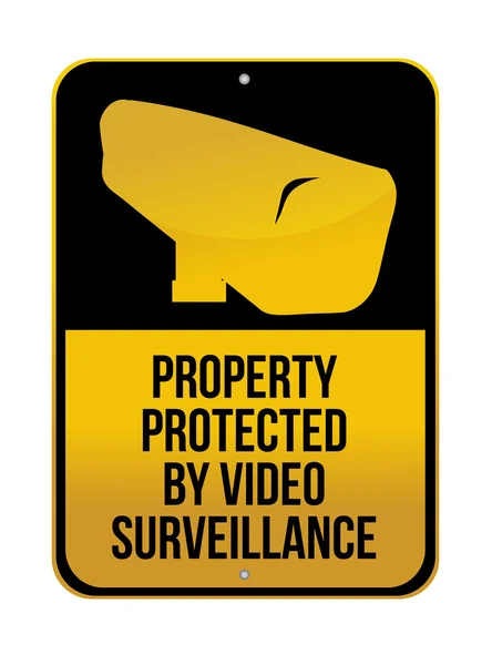 Cámara Vigilancia signo ilustración diseño sobre un fondo blanco —  Fotos de Stock