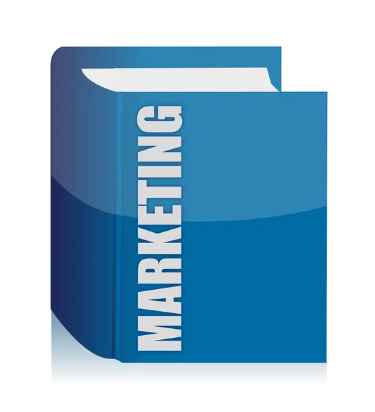 Blue Marketing book illustration design over white — Stock Photo, Image