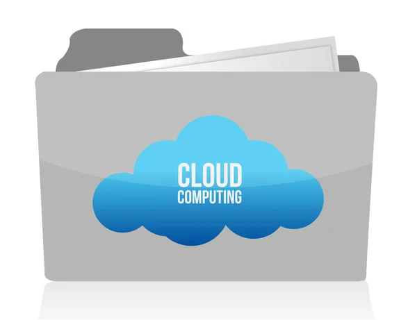Progettazione illustrazione concetto di cloud computing su bianco — Foto Stock