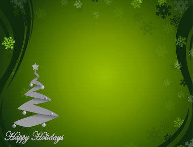 Nice green happy holidays background illustration clipart