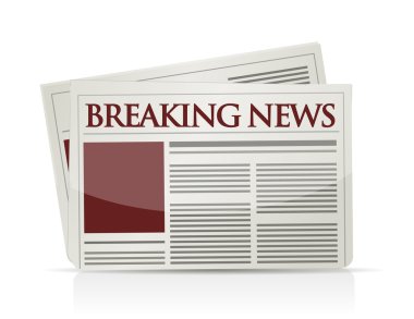 Breaking news illustration design clipart