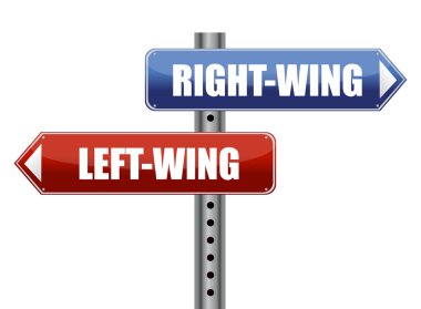 Left and right wing sign illustration design clipart