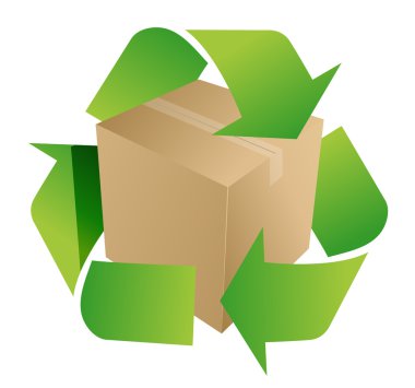 Box recycle symbol illustration design on white clipart