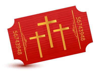 Religious event ticket illustration design clipart