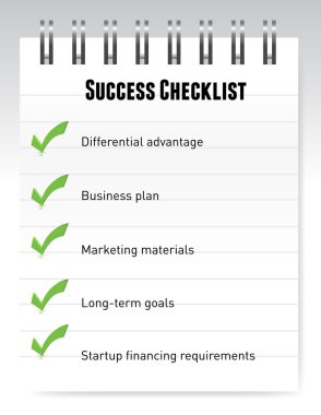 Success checklist notepad illustration design on white clipart