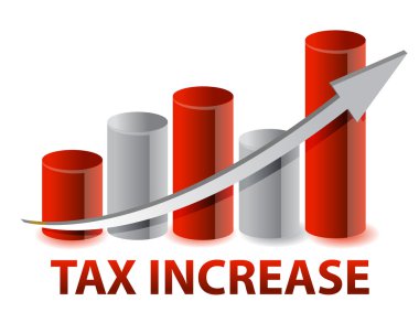 Tax Increase graph illustration design on white background clipart