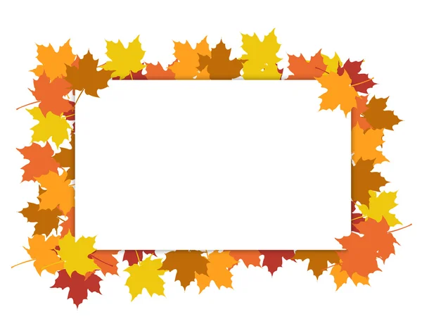 Marco de la ilustración de hojas de otoño — Foto de Stock