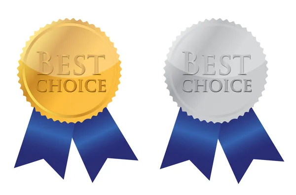 Ribbon Award labeled the best choice illustration — Stock Photo, Image