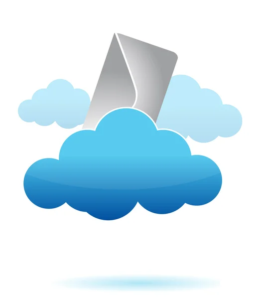 Brief in het wolk afbeelding ontwerp — Stockfoto