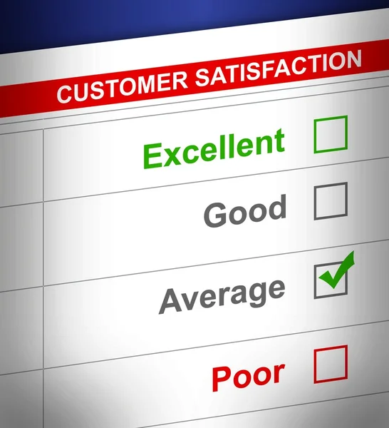 Customer service survey with average selected. illustration design — Stock Photo, Image