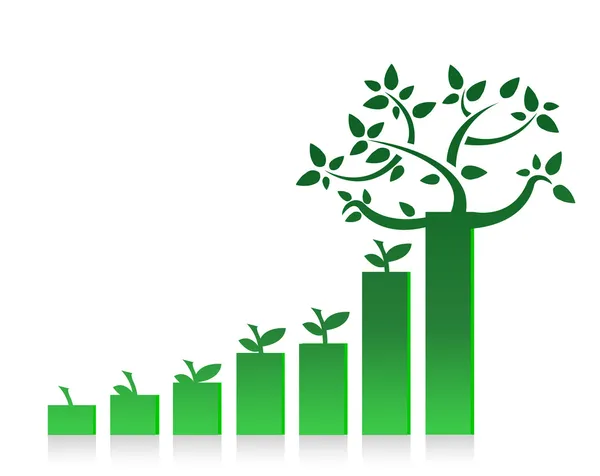 Eco graph chart illustration design on white — Stock Photo, Image