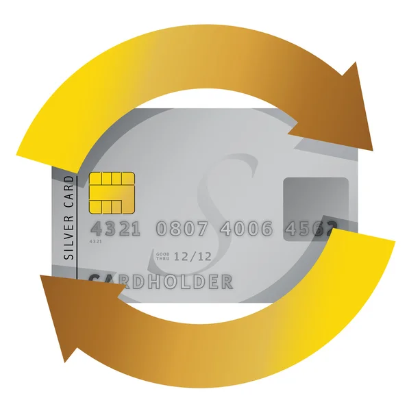 Conceito de consumo constante de cartão de crédito ilustração design — Fotografia de Stock