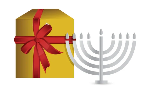 Hanukah present gift box illustration — Stock Photo, Image