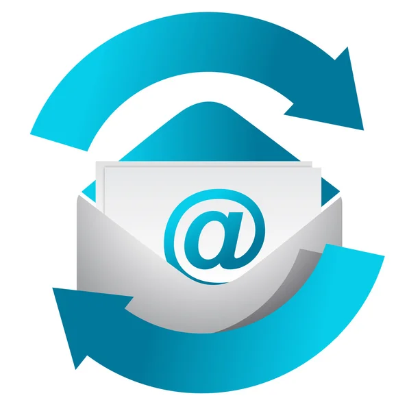 Internet Mail-meddelande konceptdesign illustration — Stockfoto
