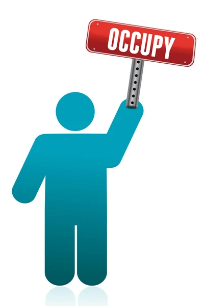 Icon holding a occupy sign illustration design — Stock Photo, Image