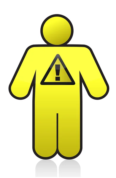 Simge uyarı işareti illüstrasyon tasarımı — Stok fotoğraf