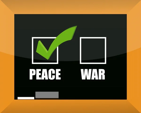 Dibujo de tiza - elegir entre la paz y la ilustración de guerra —  Fotos de Stock