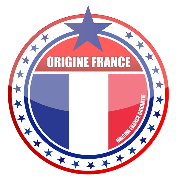 Στην Γαλλία εικονογράφηση σχεδιασμό σφραγίδα — Φωτογραφία Αρχείου