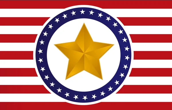 Bize altın yıldızlı bayrak illüstrasyon tasarımı — Stok fotoğraf