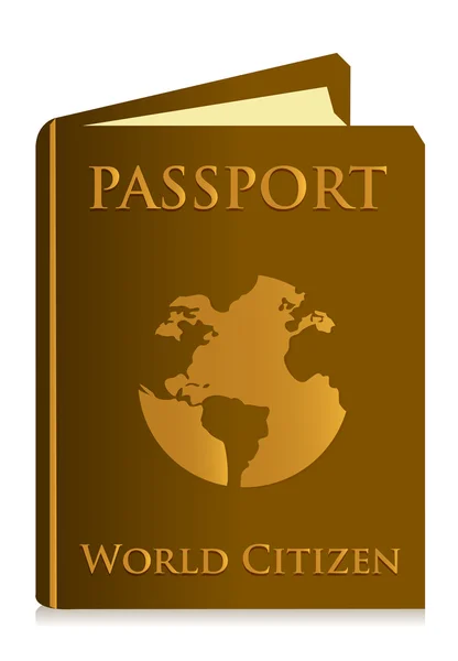 白い背景イラスト デザインのパスポート — ストック写真