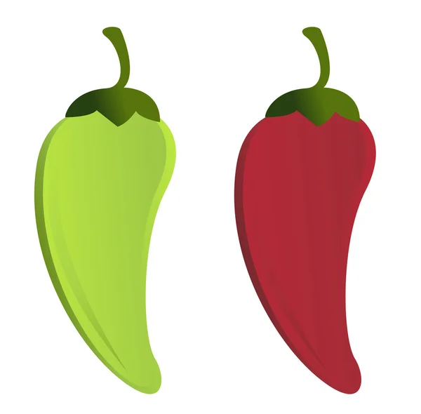 Red and green Jalapeños on a white background — Stockfoto