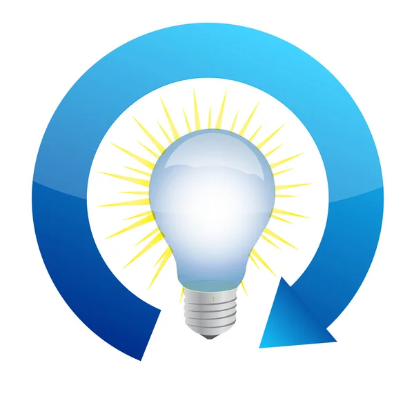 Renewable energy light bulb illustration design — Stock Photo, Image